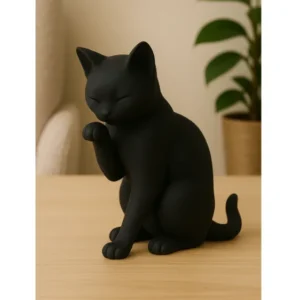 Gato minimalista decorativo | Figura moderna en 3D