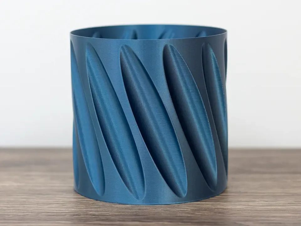 Recipiente decorativo espiral – Organizador ligero impreso en 3D