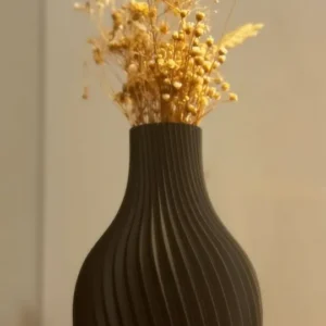 Jarrón escultural de ondas de 18 cm | Decoración moderna