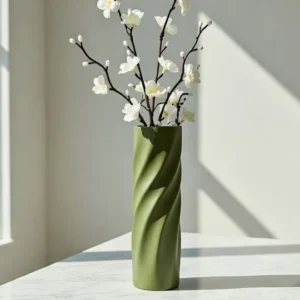 Jarrón ondulado minimalista | Decoración moderna impresa en 3D
