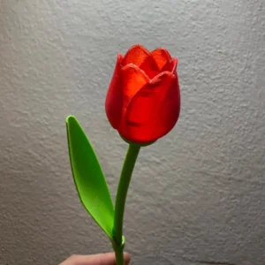 Tulipán eterno con tallo | Flor decorativa impresa en 3D