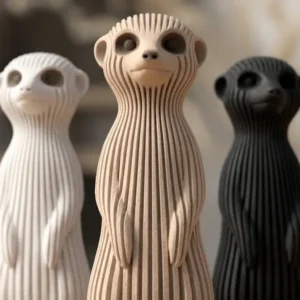 Suricata Japandi de 12 cm | Escultura moderna para decorar