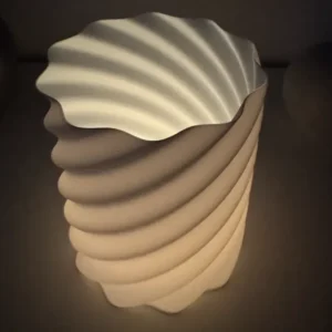 Pantalla decorativa espiral para vela LED – Impresión 3D