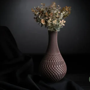 Jarrón Inflect de 17.5 cm – Diseño entrelazado impreso en 3D