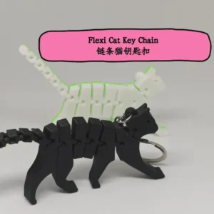 Gato flexible articulado | Dije para llavero o mochila