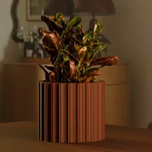 Macetero acanalado Mid Century de 10 cm | Decoración moderna