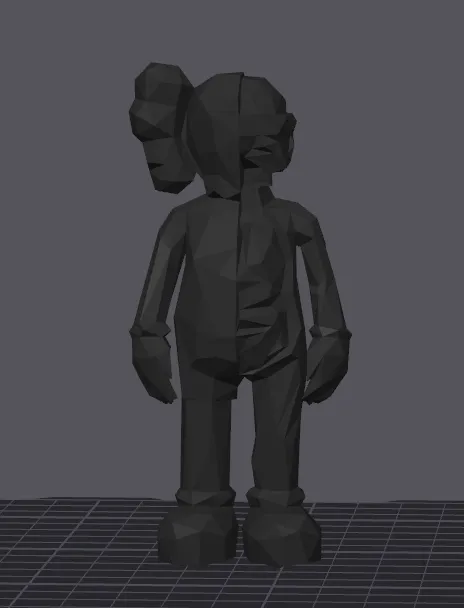 Figura estilo KAWS Split de 10.5 cm | Escultura geométrica fan art