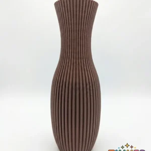 Jarrón acanalado de 17.7 cm | Florero minimalista moderno