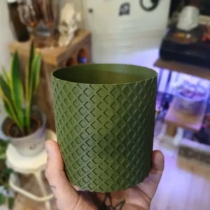 Maceta geométrica de rombos de 12 cm | Cubremaceta moderno